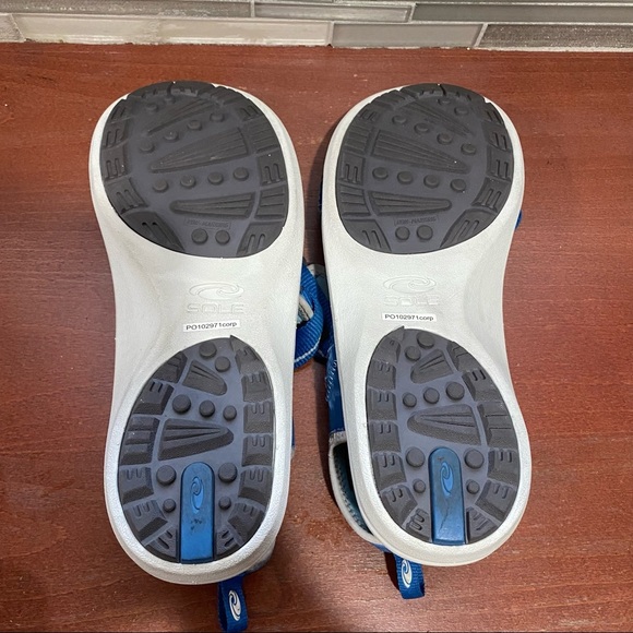 Sole Mens Blue strap sandals size 10 - Picture 4 of 6